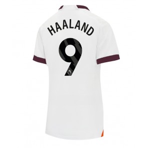 Manchester City Erling Haaland #9 Dámské Venkovní Dres 2023-24 Krátký Rukáv